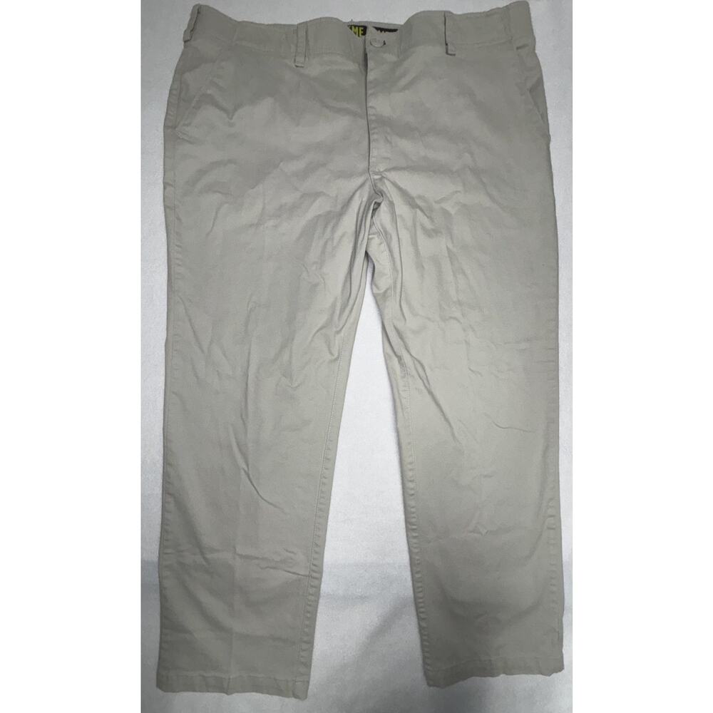 Lee Extreme Comfort Men's Khaki Flat Front Straight Fit Pants 42x30